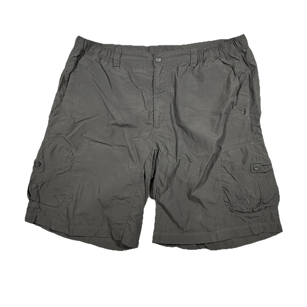 THE NORTH FACE‎ MENS GRAY RIPSTOP NYLON CARGO SHORTS  HIKING OUTDOOR CAMP 36